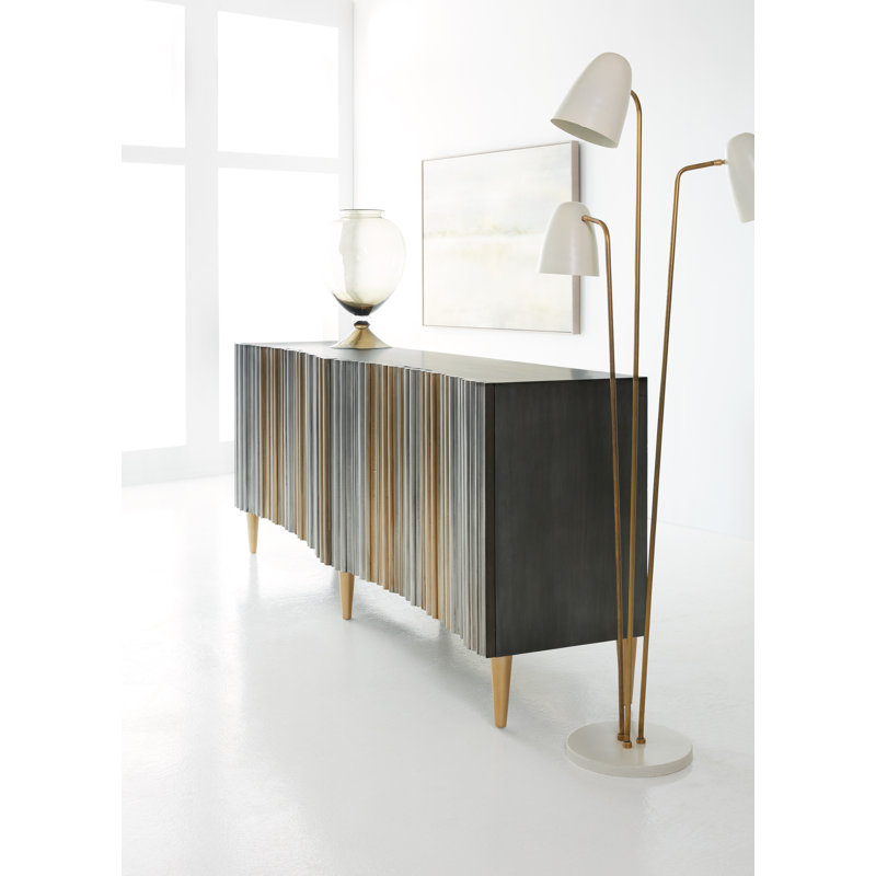 Apollo 92'' Gold and Silver Transitional Sideboard