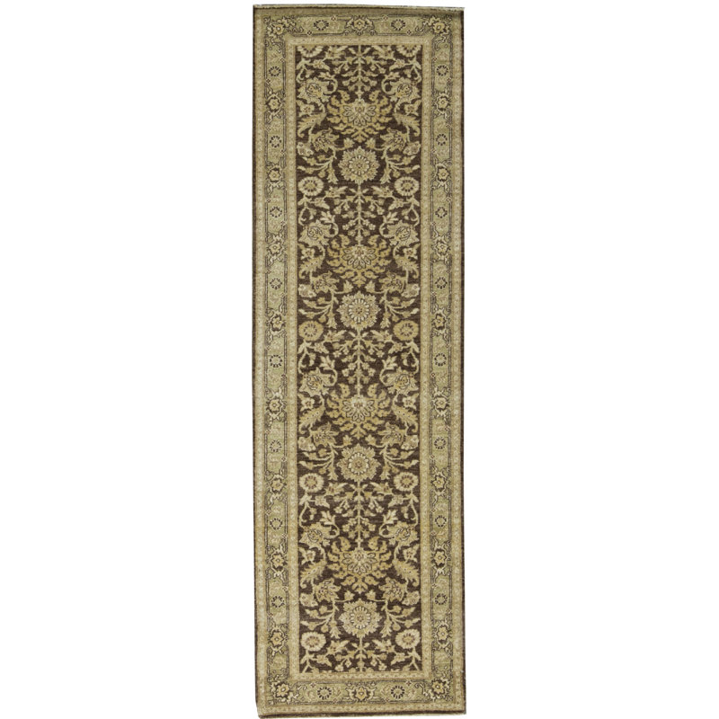 Hand-Knotted High-Quality Beige Runner