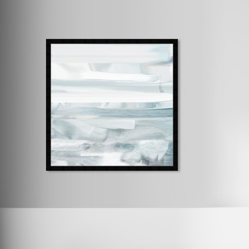 «Misty Beach» par Oliver Gal - impression encadrée, H 12 po x l 12 po x P 0,5 po, Noir