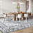 Eleana Vintage Distressed Washable Area Rug with Non-Slip Backing Gray White-302125898-335512316