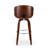 Mid-Century Modern Upholstered Swivel Barstool-496424263