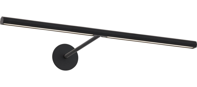 Plural Faceted Picture Light, Nightshade Black, 0.7" H x 18" W x 8.9" D, 13.5