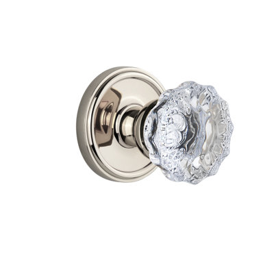Grandeur Georgetown Rosette Privacy with Fontainebleau Crystal Door Knob