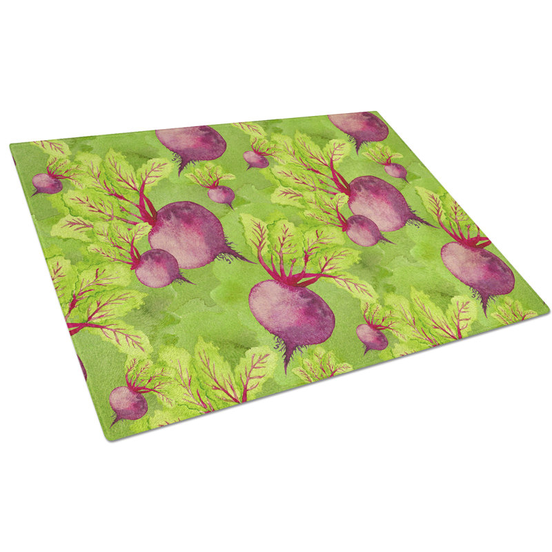Planche à découper en verre trempé radishes caroline