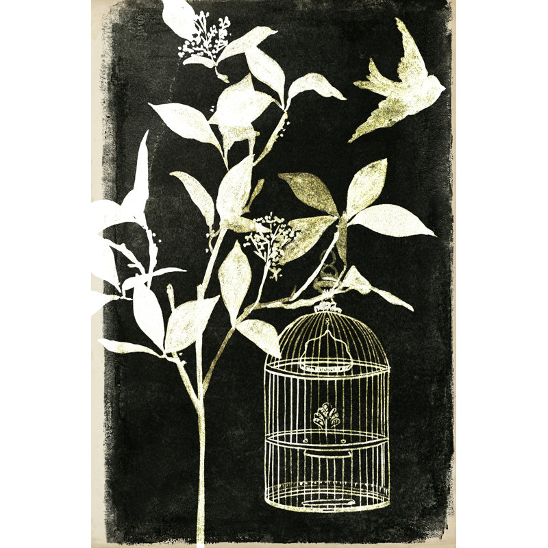 Branch and Bird I by Melissa Wang - Wrapped Canvas Graphic Art, 122 cm H x 81 cm W, Wrapped Canvas
