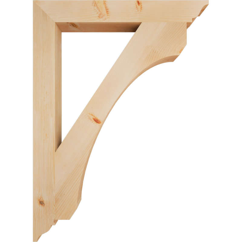 Support en bois rustique traditionnel BKTLEC01, Douglas (lisse), H 44 po x l 3,5 po x P 32 po