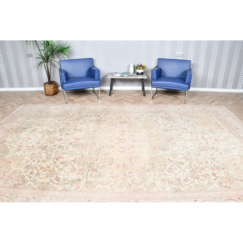 Tapis turc surdimensionné à motif floral rétro idéal pour le salon et la décoration de tapis oriental