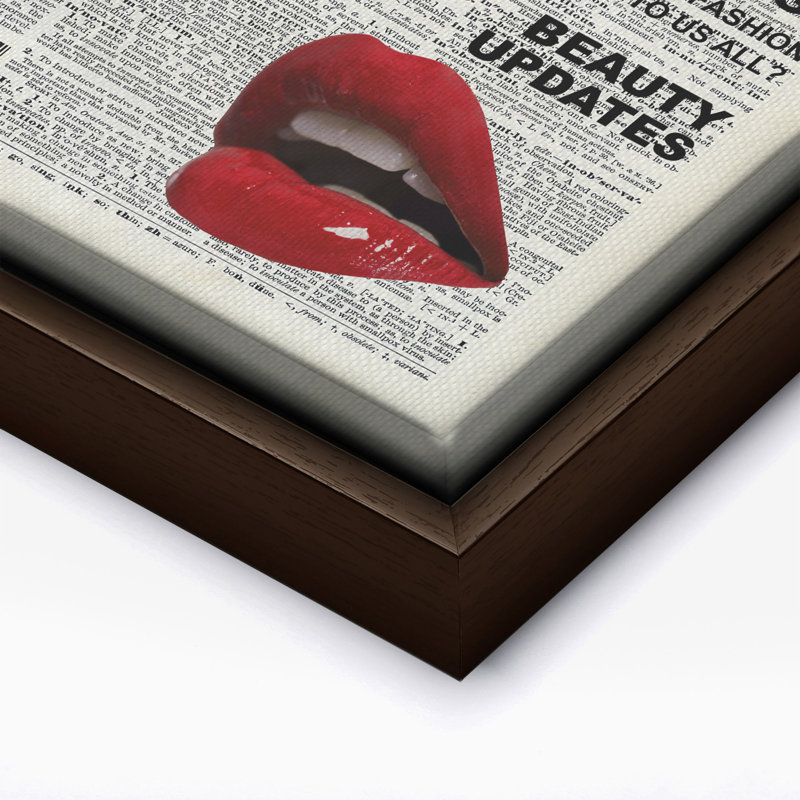 Couverture de magazine de mode No2, Canvas, 11"H x 14"W, Brown Framed
