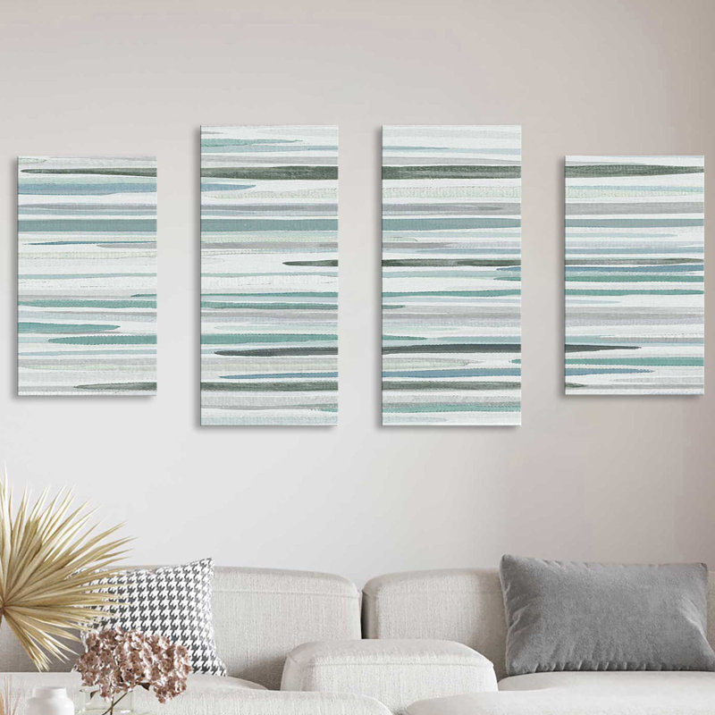 «Wind And Water I» par Susan Jill, reproduction sur toile flottante 3 pièces, H 30 po x l 56 po x P 1 po