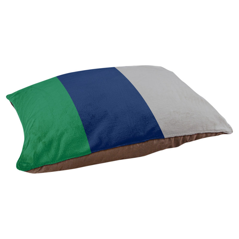 Coussin pour chien hockey Las Vegas, Moyen (H 14 po x l 40 po x P 30 po), Vert / bleu / gris froid