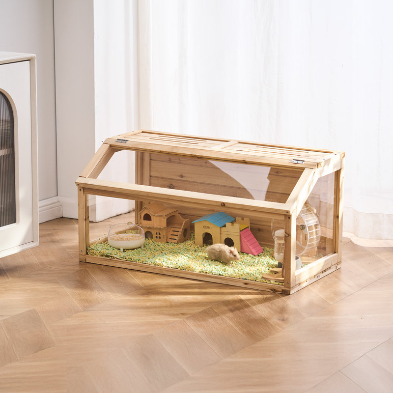 Cage de hamster en bois, H 16 po x l 32 po x P 16 po