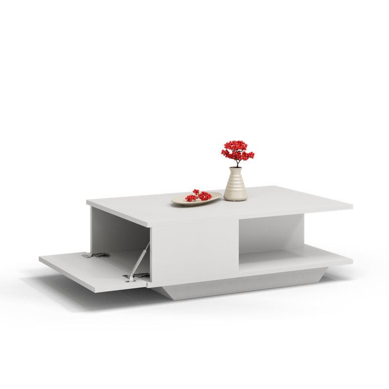 Theresa Coffee Table with Storage, White