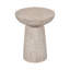 Table d'appoint en bois sculpté à la main avec finition délavée pour la décoration intérieure Sytling - Table de bout sculpturale étroite pour l'aménagement du salon - 20 po, blanc
