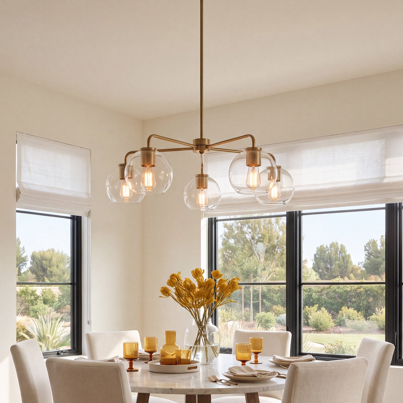 Childerley 5-Light Chandelier, Brass