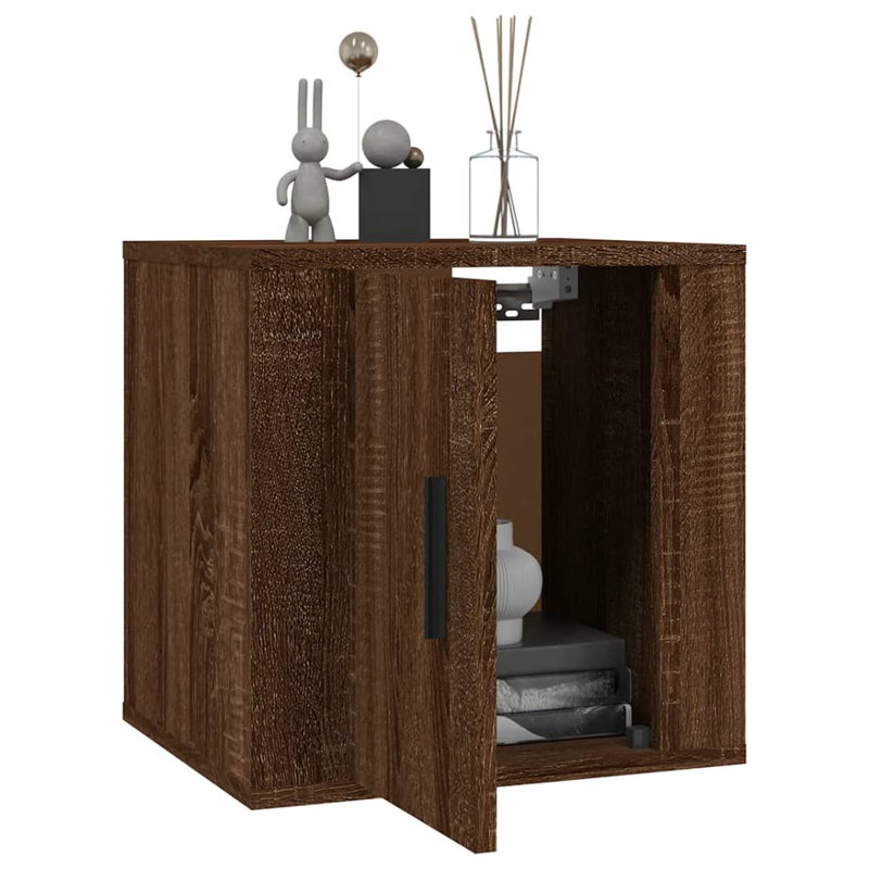 Ollins TV Stand for TVs up to 28", Brown Oak