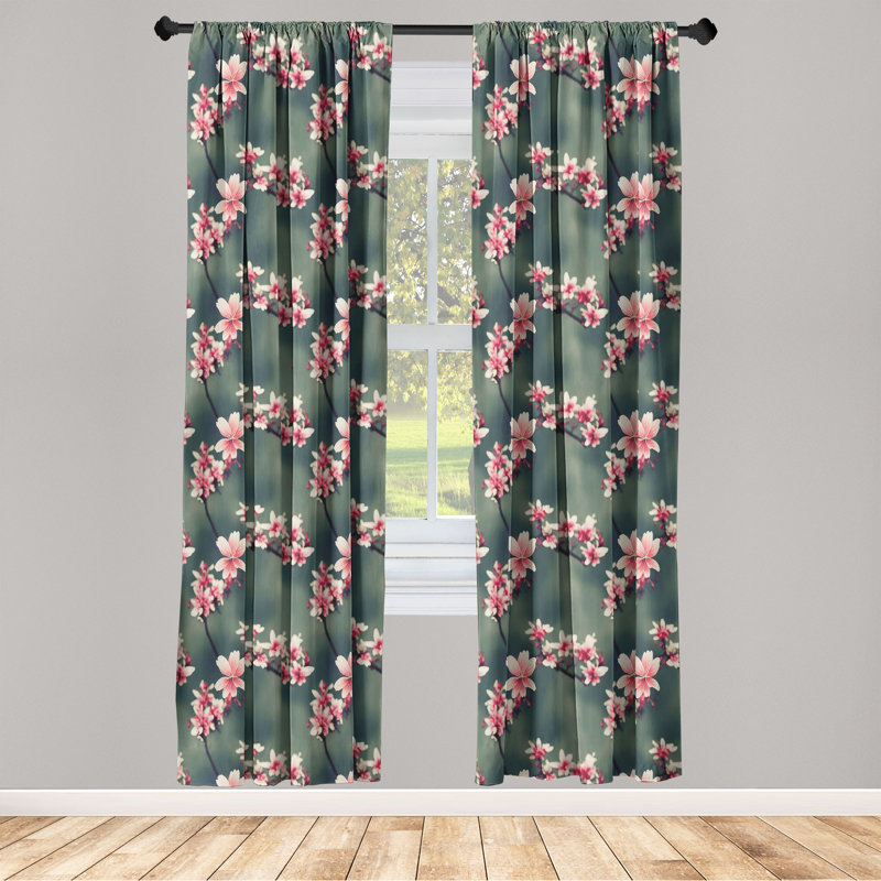Nabil Semi Sheer Curtain Pair, 28" W x 84" L