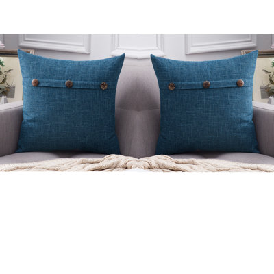 Buttons Chenille Throw Pillow