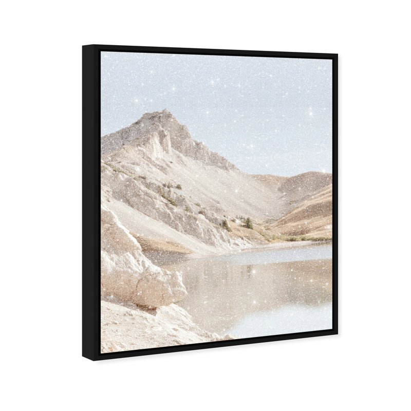 Deserted Pearl Peaks I Canvas Landscape & Nature Print by Oliver Gal, Black Frame, 16 x 20, 37"H x 46"W, Black Floater Frame