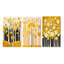 «Abstract Yellow Forest Minimal Art», ensemble de 3 pièces sur toile-437067588-437067589