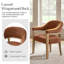 Chaise de salle à manger rembourrée avec pieds en bois massif Eliason l 24,25 po Farmhouse-131449304