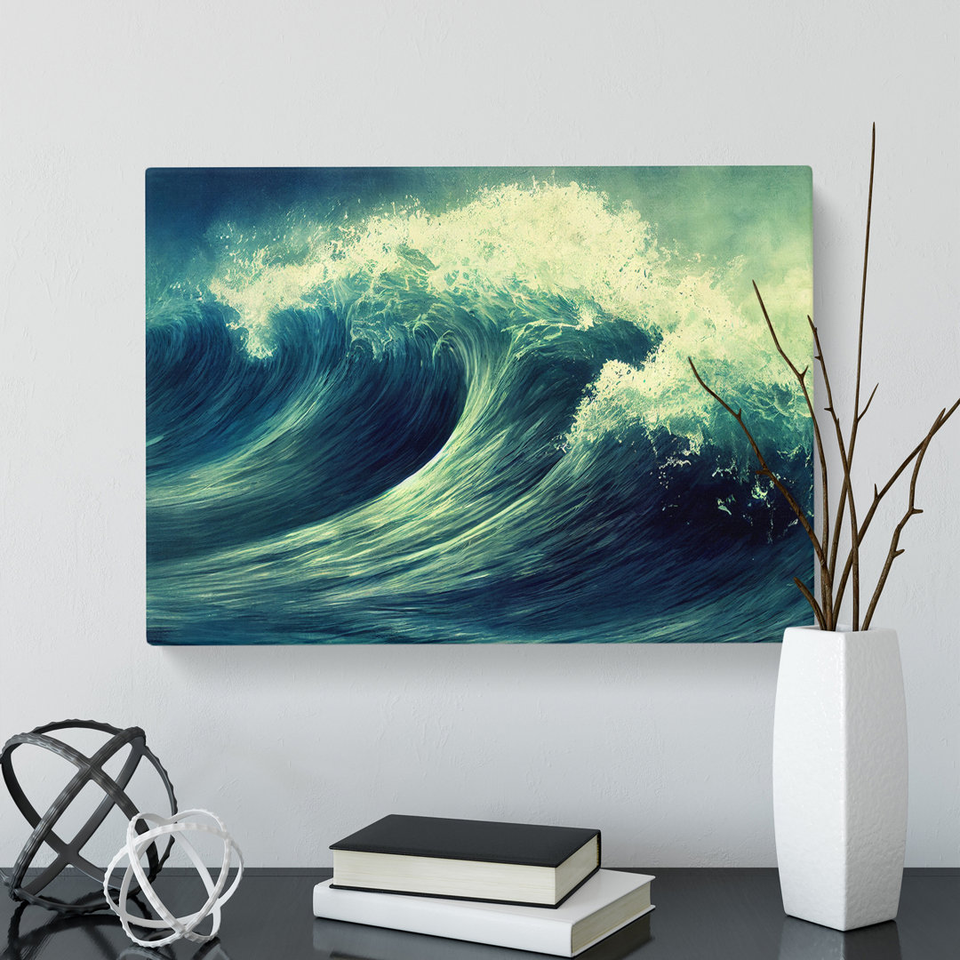 A Dreamy Ocean Wave - Wrapped Canvas