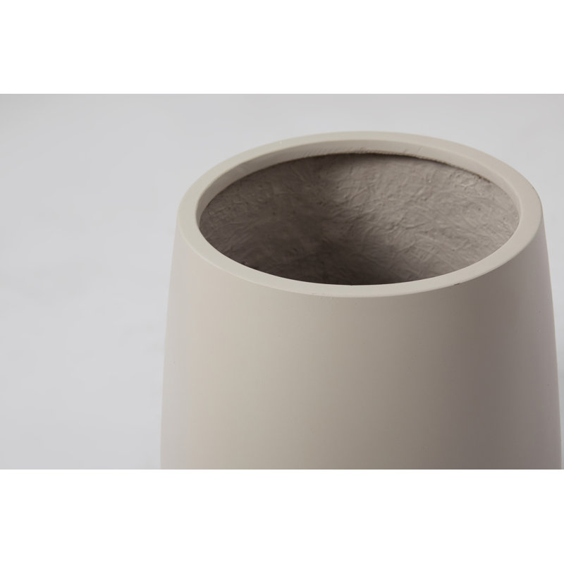 Fion Handmade Pot Planter, Gray Cream, 16.75" H x 12.75" W x 12.75" D