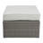 Wicker Patio Sofa With 2 Pillows & 2 Ottomans