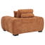 Canapé Hesse, 1 coussin, capitonné, revêtement orange moelleux-129099783