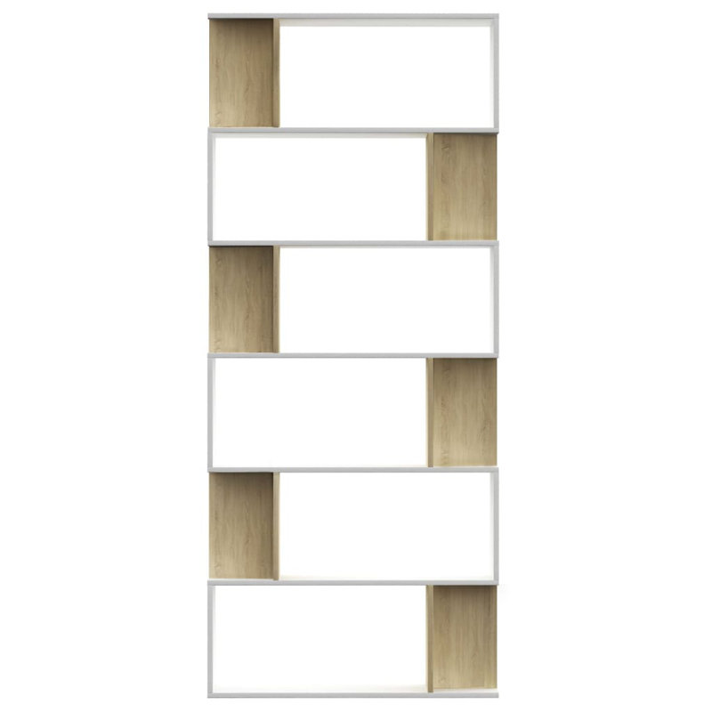 Alec-Andrew 203.2cm W Bookcase, Old Wood