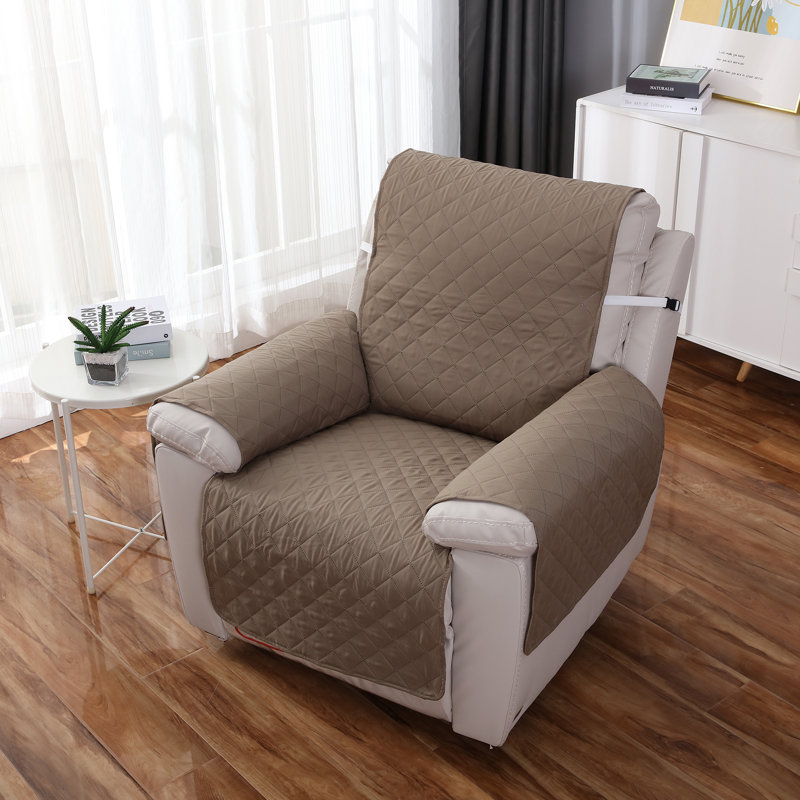 Housse matelassée pour fauteuil inclinable à coussins carrés / rectangulaires, Kaki