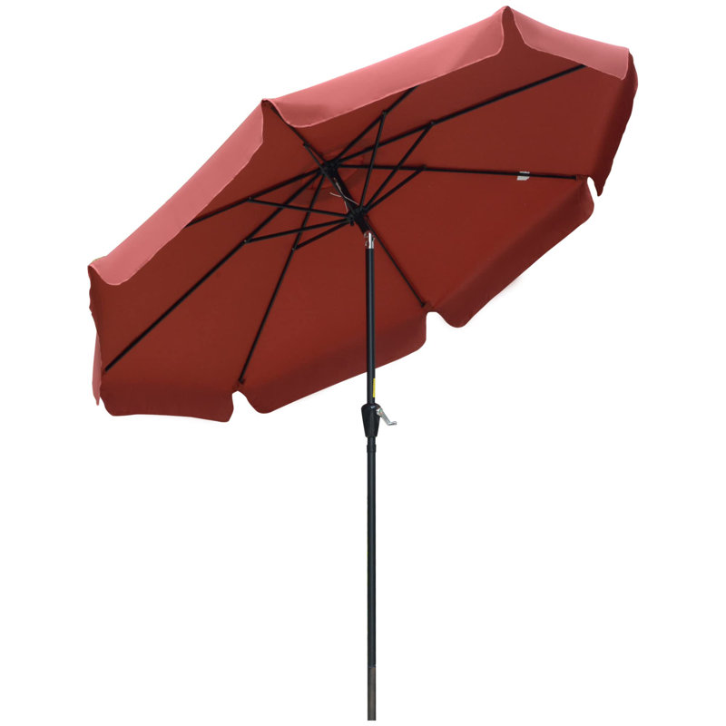 266cm Tilt Market Parasol, Red