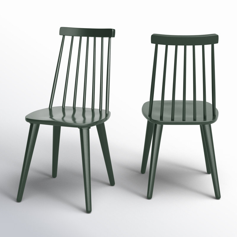 Rolde 17.7'' H Solid Wood Side Chair, Garden Green
