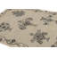 Rug & Kilim’S Block Print Rug, White And Taupe With Elegant Black Floral Motifs