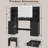 Turinel 53" Large Vanity Desk With Mirror & Lights, Makeup Vanity Set With Stool & Power Outlet-546374060