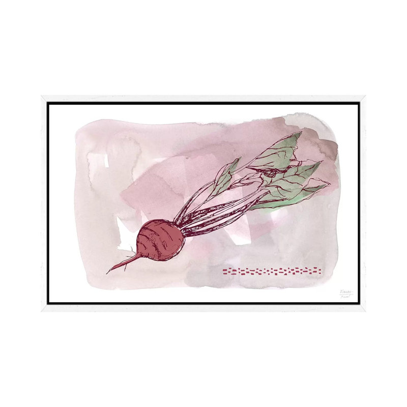 Beet - Print on Canvas, 101.6cm H x 152.4cm W x 3.81cm D, White Floater Framed