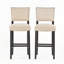 Ensemble de 2 tabourets de bar avec rivets décoratifs