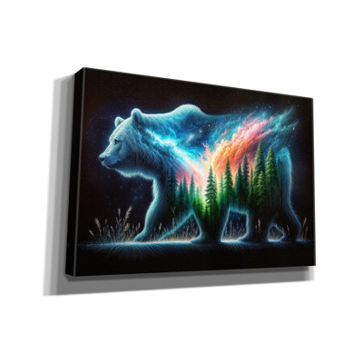 'Vibrant Bear 7' by Rey Klimt Canvas Wall Art