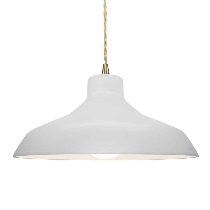 Gela 1 - Light Dome Pendant, Matte Black, Bisque, 7.5" H x 15.5" W x 15.5"