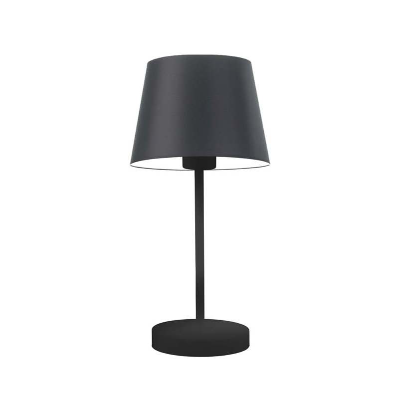 Arsens Metal Table Lamp, Black, Black