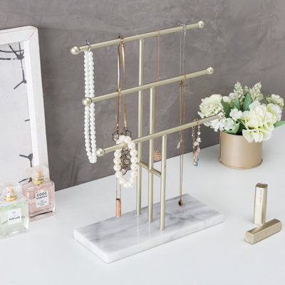 3 T-Bar Metal Display Jewellery Stand