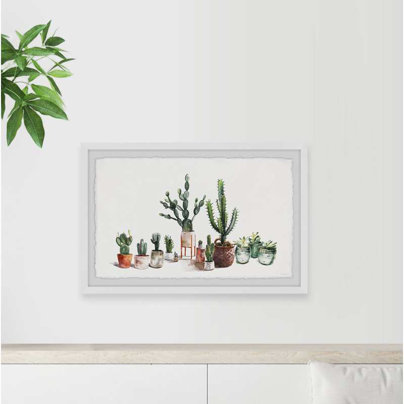 Cactus Fever by Parvez Taj - Single Picture Frame Painting, 20 cm H x 30 cm W