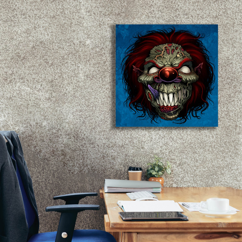 Nubble Evil Clown 1 sur impression sur toile, H 26 po x l 26 po x P 1,5 po