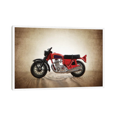 Red Motorcycle - Print on Canvas