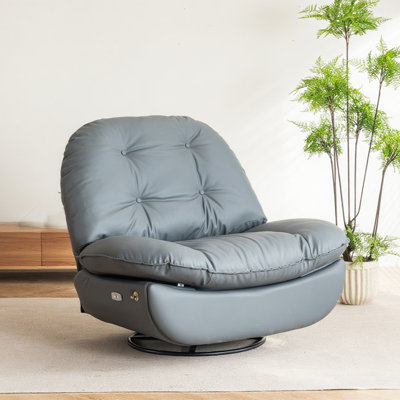 Swivel Glider Power Recliner, Ergonomic Reclining Chair with USB Charger and Bluetooth Audio Player, Versatile Leisure Seat for Office Work, Gaming, Relaxation & Sleeping