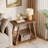 Narrow Side Table, Solid Wood End Table With 2-tier Storage (2 Pcs)-295733405-300707510