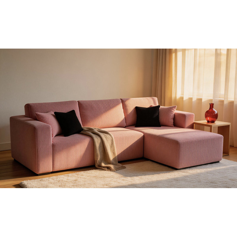 Canapé modulaire Fogshire, Orienté à droite, Rose