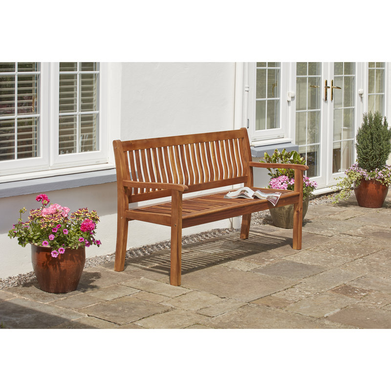 Ladulf 3 Seater Solid Wood Bench
