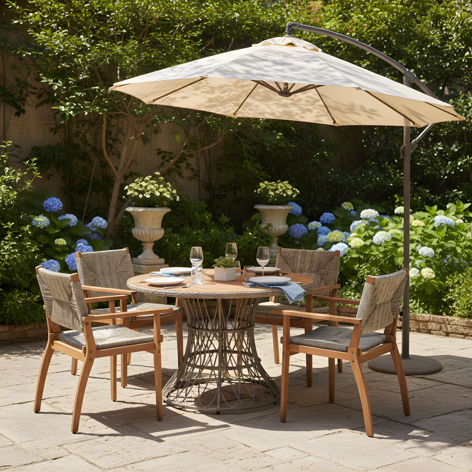 47" Acacia Patio Bistro Table, Brown