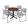 Cain Round X-Base Breakroom Table & 4 Zeng Stack Chairs