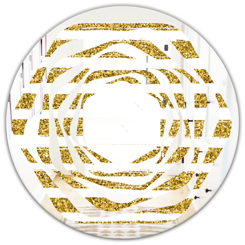 Miroir mural Whirl, 23,6 po x 23,6 po, Lignes glamour 